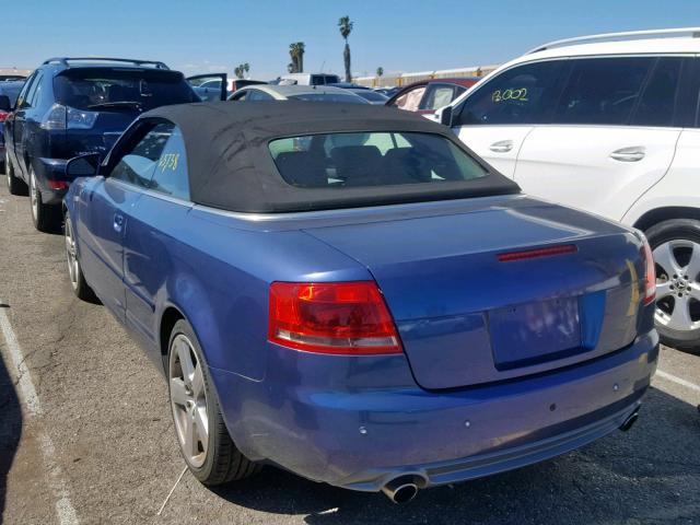 WAUAF48H09K008196 - 2009 AUDI A4 2.0T CA BLUE photo 3