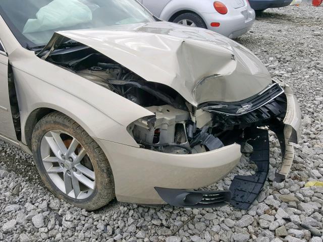 2G1WU583989266315 - 2008 CHEVROLET IMPALA LTZ TAN photo 9