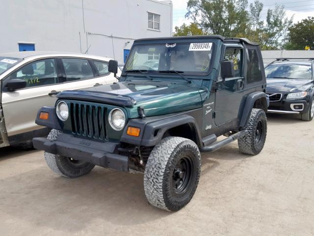 1J4FY19S3XP449407 - 1999 JEEP WRANGLER / GREEN photo 2