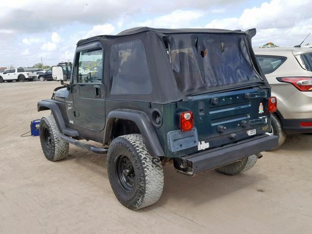 1J4FY19S3XP449407 - 1999 JEEP WRANGLER / GREEN photo 3