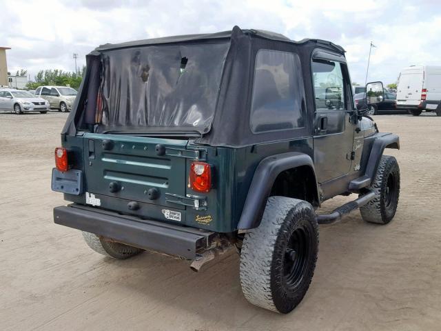 1J4FY19S3XP449407 - 1999 JEEP WRANGLER / GREEN photo 4