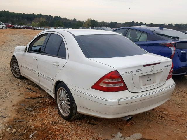 WDBRF40J34F533452 - 2004 MERCEDES-BENZ C 230K SPO WHITE photo 3