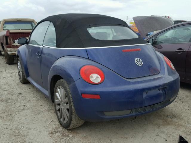3VWRF31Y48M406557 - 2008 VOLKSWAGEN NEW BEETLE Mavi foto 3