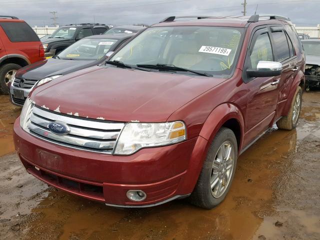 1FMDK03WX8GA09203 - 2008 FORD TAURUS X L BURGUNDY photo 2