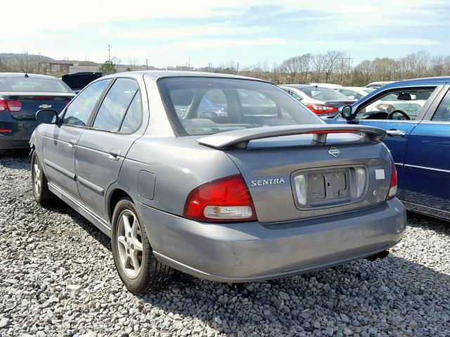 3N1BB51D91L115155 - 2001 NISSAN SENTRA SE GRAY photo 3