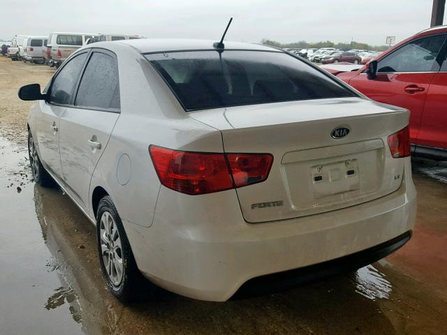 KNAFU4A25B5461297 - 2011 KIA FORTE EX WHITE photo 3