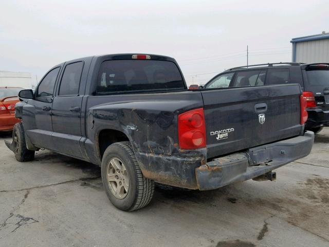 1D7HE28KX7S218392 - 2007 DODGE DAKOTA QUA BLACK photo 3