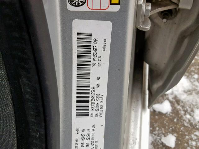 1B3CC1FB9AN175839 - 2010 DODGE AVENGER EX SILVER photo 10