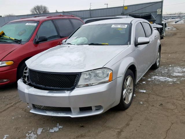 1B3CC1FB9AN175839 - 2010 DODGE AVENGER EX SILVER photo 2