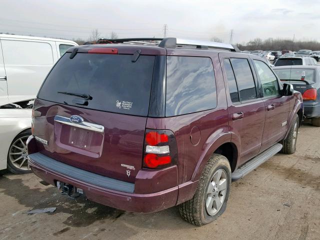 1FMEU75856UA81771 - 2006 FORD EXPLORER L BURGUNDY photo 4