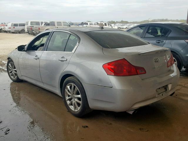 JNKCV61E19M010438 - 2009 INFINITI G37 BASE SILVER photo 3