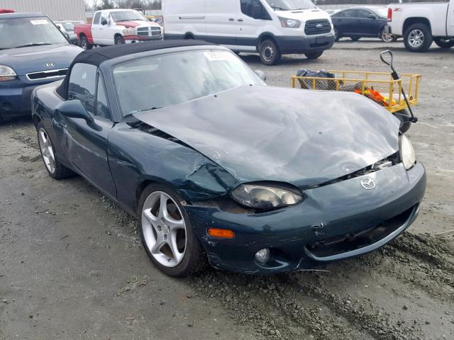 JM1NB353410205942 - 2001 MAZDA MX-5 MIATA GREEN photo 1