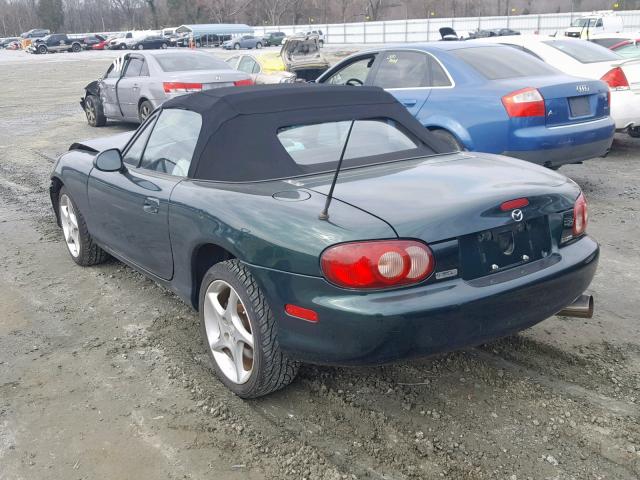 JM1NB353410205942 - 2001 MAZDA MX-5 MIATA GREEN photo 3