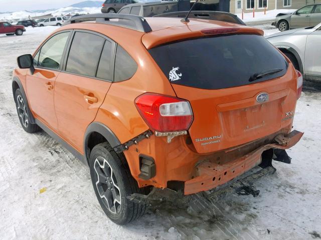 JF2GPACCXE9284229 - 2014 SUBARU XV CROSSTR ORANGE photo 3