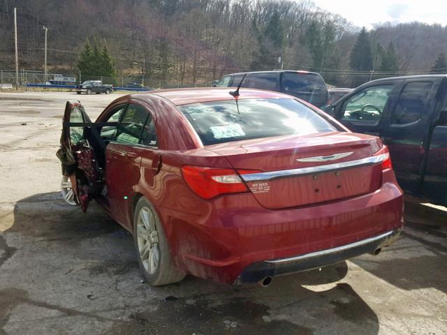 1C3BC1FG2BN600670 - 2011 CHRYSLER 200 TOURIN RED photo 3