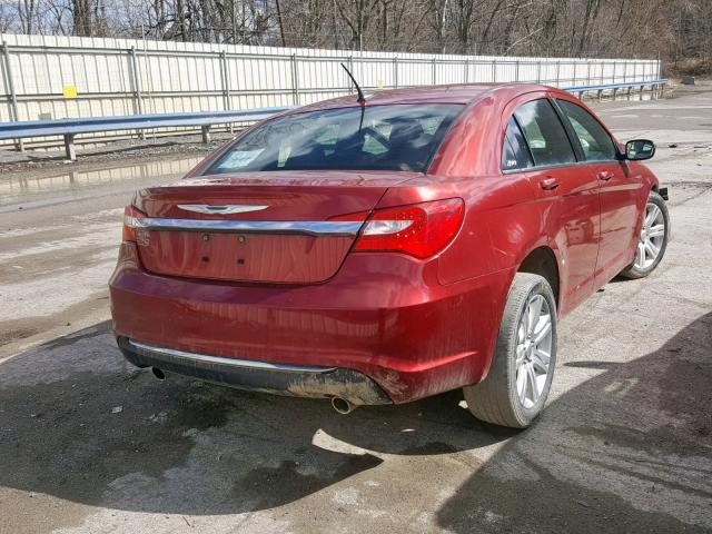 1C3BC1FG2BN600670 - 2011 CHRYSLER 200 TOURIN RED photo 4