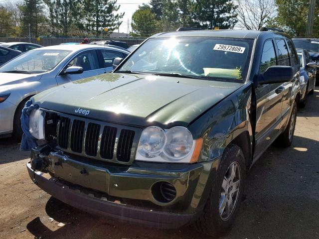 1J8GR48K67C563640 - 2007 JEEP GRAND CHER GREEN photo 2