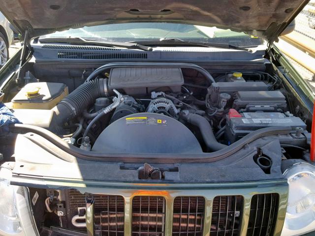 1J8GR48K67C563640 - 2007 JEEP GRAND CHER GREEN photo 7