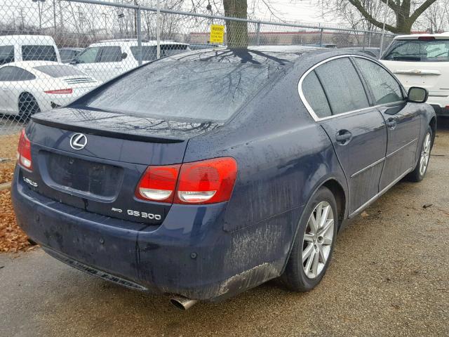 JTHCH96S460016387 - 2006 LEXUS GS 300 BLUE photo 4