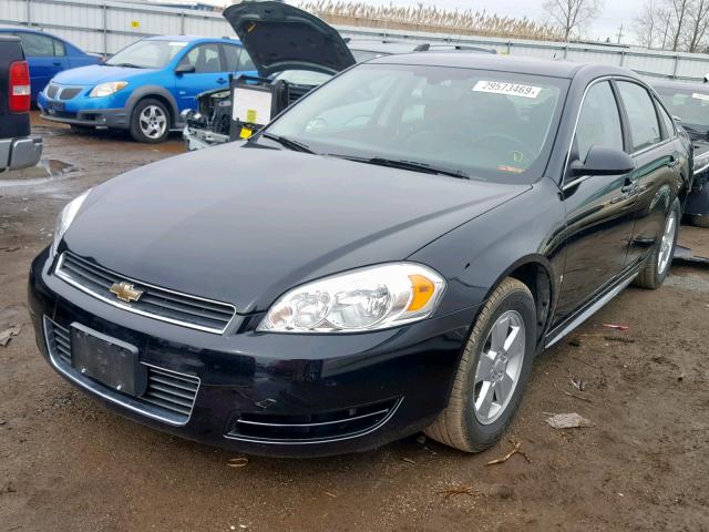 2G1WT57K691284850 - 2009 CHEVROLET IMPALA 1LT BLACK photo 2