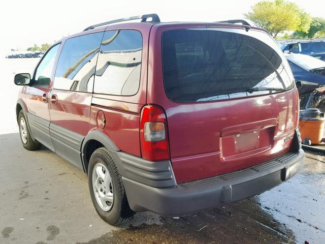 1GMDU03E64D262189 - 2004 PONTIAC MONTANA RED photo 3