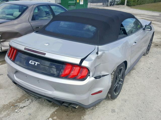 1FATP8FF1K5150245 - 2019 FORD MUSTANG GT SILVER photo 4