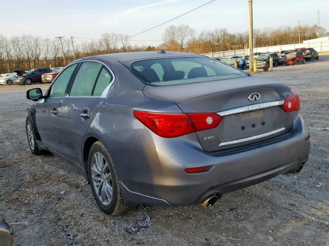 JN1BV7AR5FM408482 - 2015 INFINITI Q50 BASE GRAY photo 3