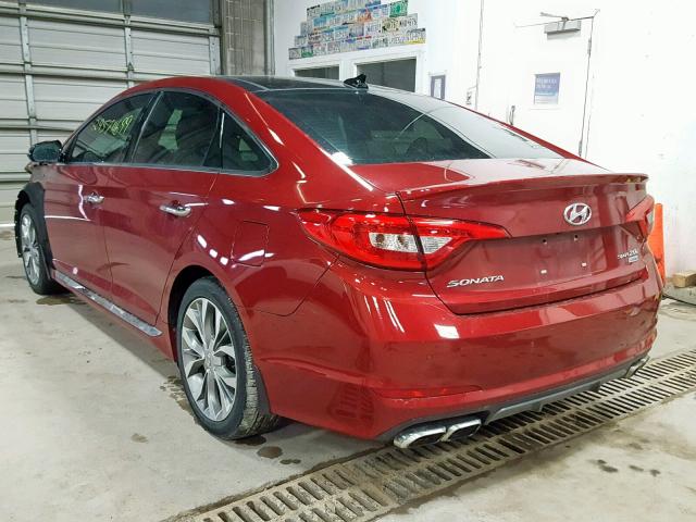 5NPE34AB5FH141856 - 2015 HYUNDAI SONATA SPO MAROON photo 3