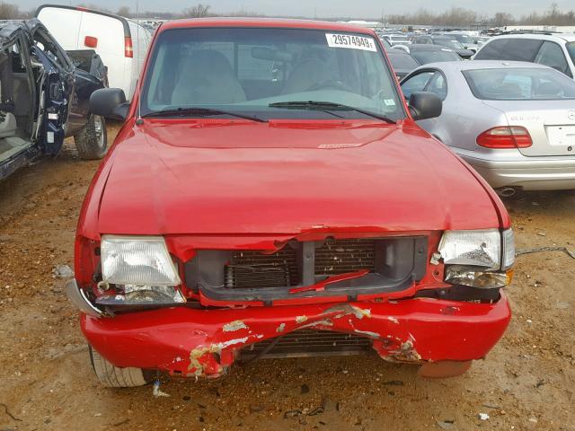 1FTYR10V6YPC02709 - 2000 FORD RANGER RED photo 9