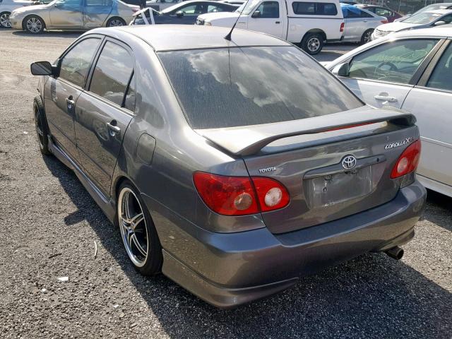 2T1BY32E36C551405 - 2006 TOYOTA COROLLA XR GRAY photo 3