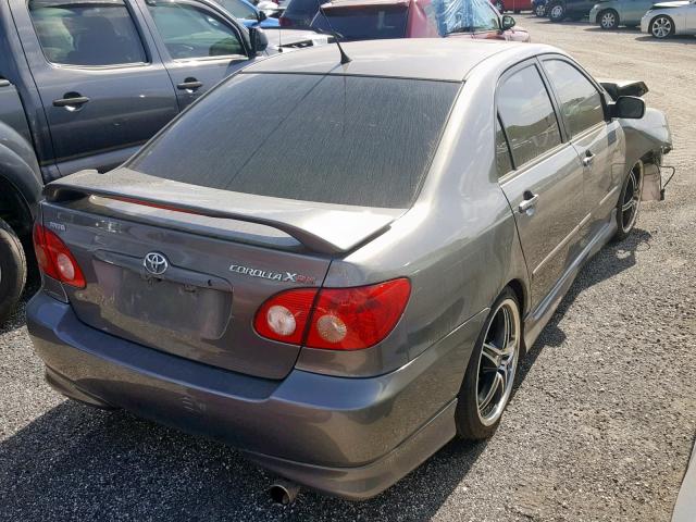 2T1BY32E36C551405 - 2006 TOYOTA COROLLA XR GRAY photo 4