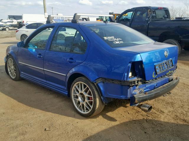 3VWSE69M45M075045 - 2005 VOLKSWAGEN JETTA GLI BLUE photo 3