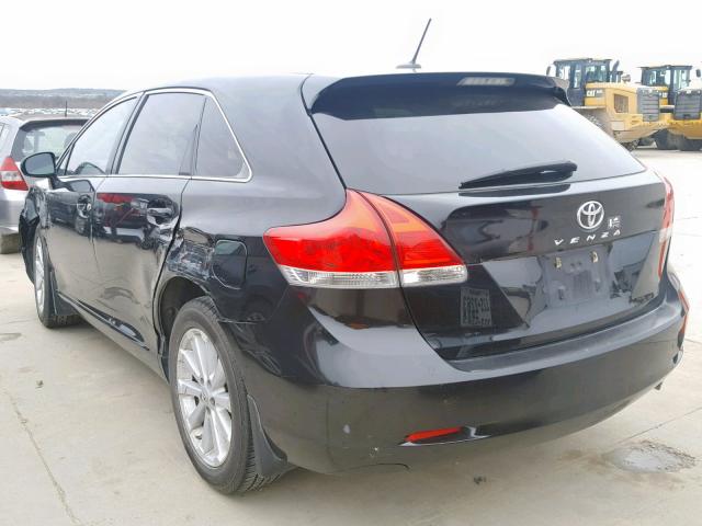 4T3ZE11A39U012142 - 2009 TOYOTA VENZA BASE BLACK photo 3