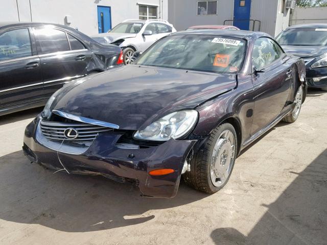 JTHFN48Y220009670 - 2002 LEXUS SC 430 BURGUNDY photo 2