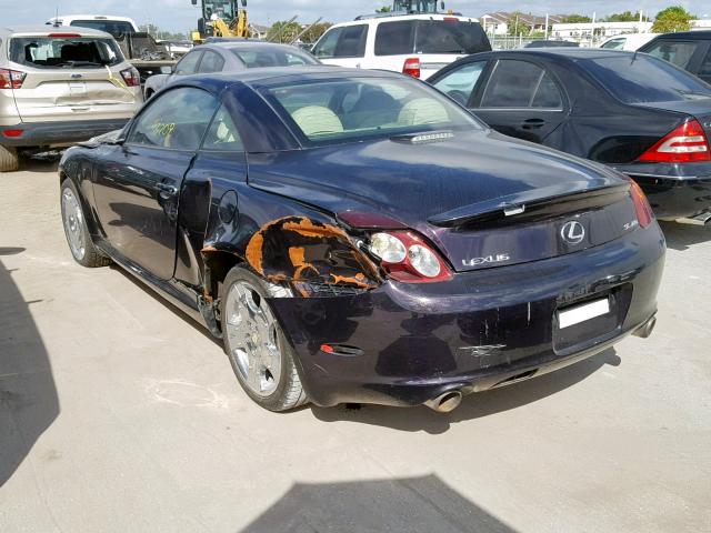 JTHFN48Y220009670 - 2002 LEXUS SC 430 BURGUNDY photo 3