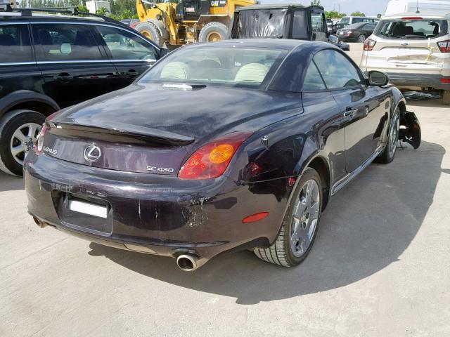 JTHFN48Y220009670 - 2002 LEXUS SC 430 BURGUNDY photo 4