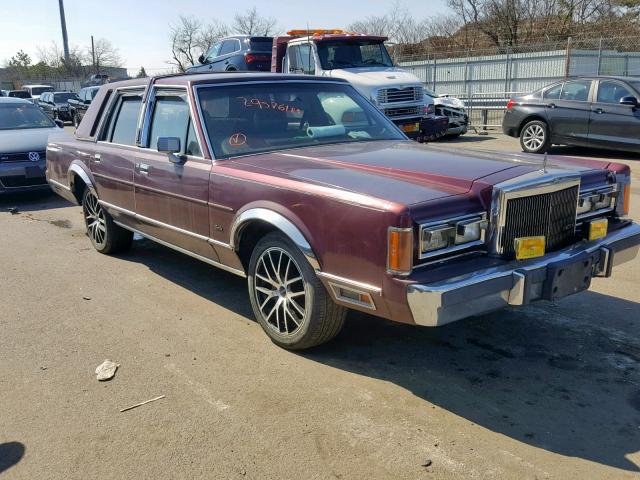 1LNBM81FXKY787084 - 1989 LINCOLN TOWN CAR BURGUNDY photo 1