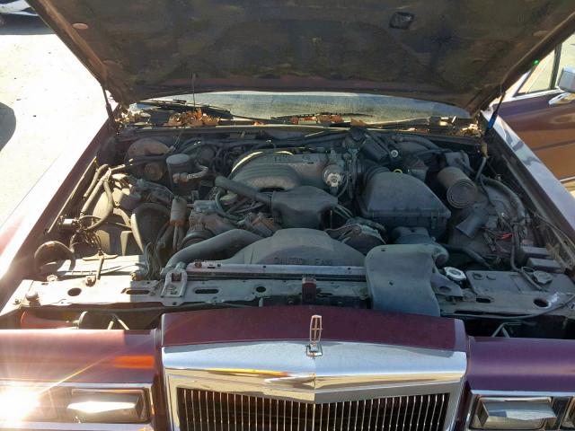 1LNBM81FXKY787084 - 1989 LINCOLN TOWN CAR BURGUNDY photo 7