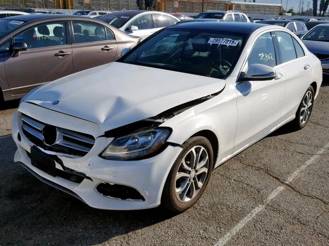 55SWF4JB6GU178778 - 2016 MERCEDES-BENZ C 300 WHITE photo 2