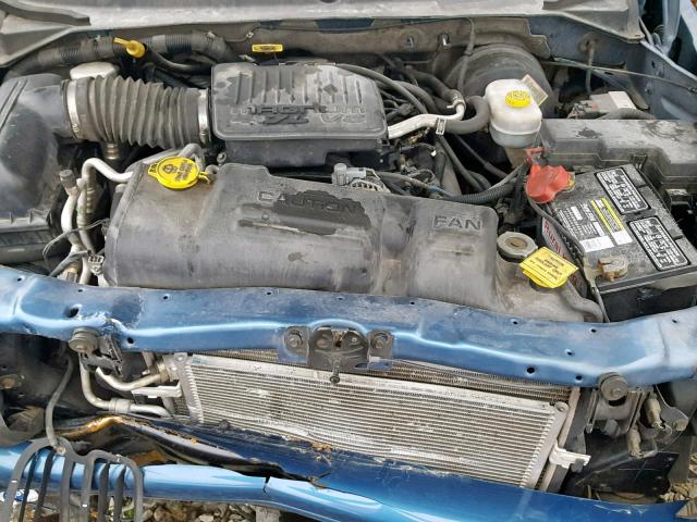 1D7HL38N24S535620 - 2004 DODGE DAKOTA QUA BLUE photo 7