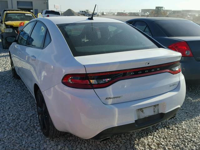 1C3CDFBB0FD224507 - 2015 DODGE DART SXT WHITE photo 3