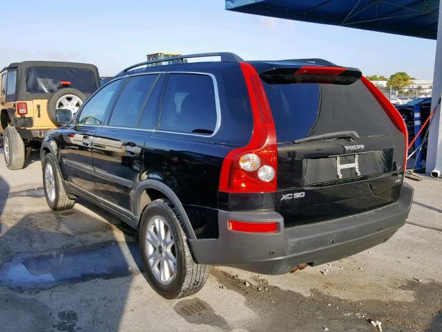 YV1CZ911751153128 - 2005 VOLVO XC90 T6 BLACK photo 3