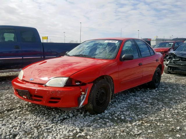 1G1JC524X27154307 - 2002 CHEVROLET CAVALIER B RED photo 2