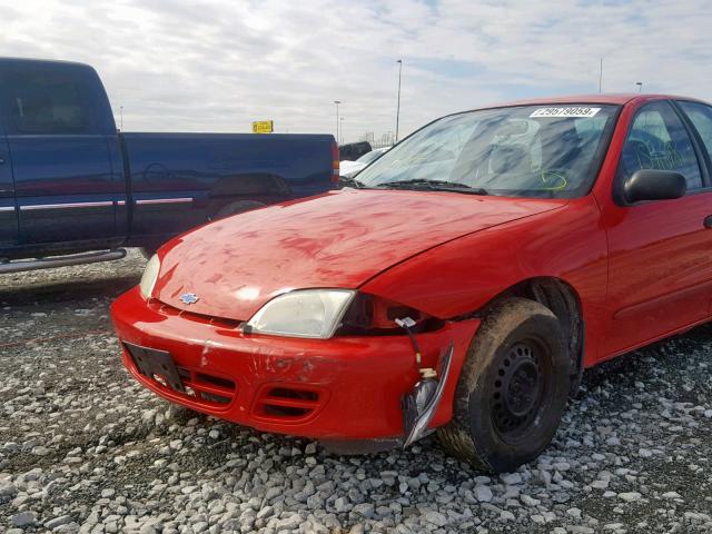 1G1JC524X27154307 - 2002 CHEVROLET CAVALIER B RED photo 9