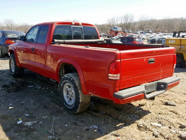 1B7GG22N6YS769200 - 2000 DODGE DAKOTA RED photo 3