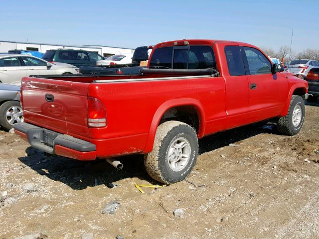 1B7GG22N6YS769200 - 2000 DODGE DAKOTA RED photo 4