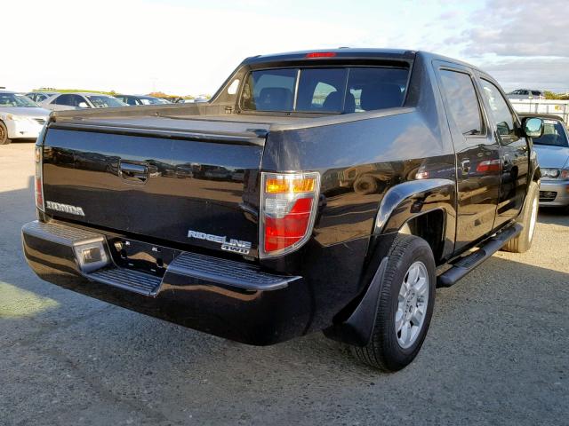 2HJYK16527H525438 - 2007 HONDA RIDGELINE BLACK photo 4