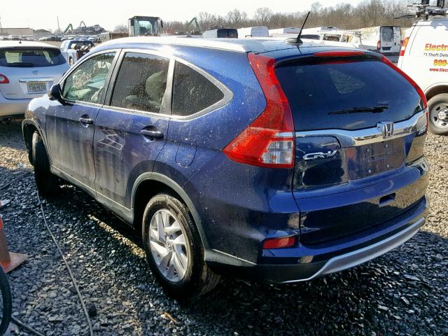 2HKRM4H7XFH666749 - 2015 HONDA CR-V EXL BLUE photo 3