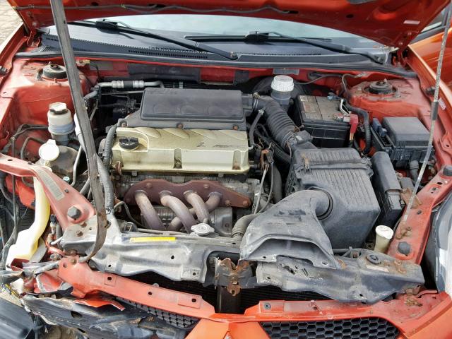 4A3AK24F36E036721 - 2006 MITSUBISHI ECLIPSE GS ORANGE photo 7