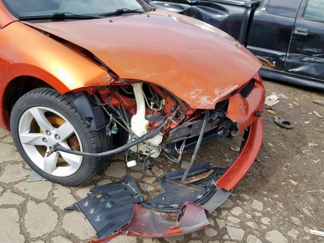 4A3AK24F36E036721 - 2006 MITSUBISHI ECLIPSE GS ORANGE photo 9